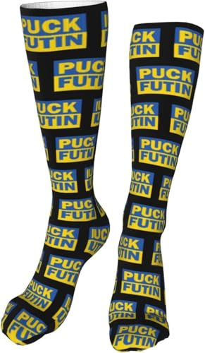 asbwuo Chaussettes de sport Puck Futin pour hommes, chaussettes décontractées d'extérieur