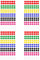 Oblique-Unique® Markierungspunkte 448 Klebepunkte I Durchmesser 8 mm I 4 Blatt I Farben jeweils 64 Stück Rot Grün Gelb Blau Schwarz Pink & Weiß