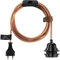 Hoopzi - Fil électrique en Tissu de 4,5M pour Éclairer Partout Chez Vous - Douille Ampoule E27 avec Interrupteur - Créez Votre Suspension Luminaire, Baladeuse, Lampe Suspendue - Bala Cuivre