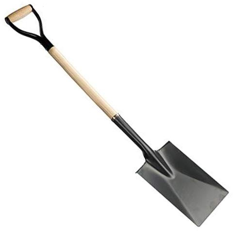 Heavy Duty 1100mm Square Digging Spade/Shovel - PYD Handle – Landscaping/Gardening Tool – Farm Work, Ground Trench - CableFinder