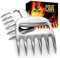 Griffes pour déchiqueter la viande - 2 griffes en plastique pour déchiqueter la viande de porc - Pour le barbecue, le fumoir ou le grill - Déchiquetez la viande sans vous brûler les mains (Argent)