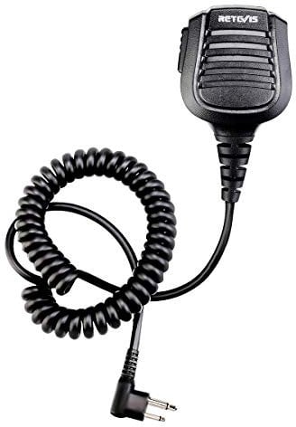 Retevis 2 Pin Walkie Talkie Handheld Speaker Microphone IP54 Waterproof Shoulder Speaker Mic Compatible with Two Way Radio Motorola DP1400 CP040 GP68 GP300 GP2000 CT150 P080 P040 SP10 XTN446 (1 Pack)