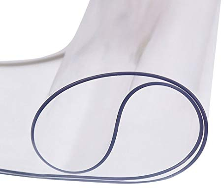 MadeInNature Nappe Cristal Transparente épaisse, Tailles et épaisseurs au Choix, Nappe Transparente rectangulaire, Permet de ne Pas dénaturer la Table, (140 x 80 cm, 0,78mm)