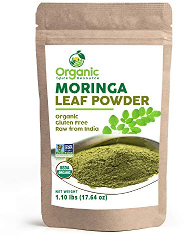 Organic Moringa Powder - 1.10 lbs (17.64 oz) | USDA Organics, Non-GMO, Kosher, Halal, Moringa Olifera Powder - 100% Raw and Natural, by SHOPOSR