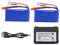 ZYGY 2PCS 7.4V 1100mah Lithium Battery with 2 in1 Charger for WLtoys A949 A959 A969 A979 A320 A321 S989 V912 T23 T55 F45 RC Car Battery