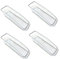 HAC24 4er Set Kühlschrank Korb Transparent Aufbewahrungsbehälter Organizer Kühlschrankbox Gemüse Obst Gefrierschrank Schubladenkorb 33 x 7,5 cm