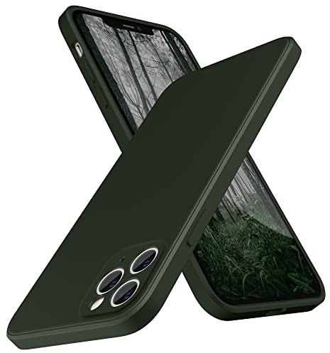 SURPHY für iPhone 11 Pro Hülle Silikon mit Kameraschutz, Flache Kante Handyhülle iPhone 11 Pro Case 5,8 Zoll Dünn Schutzhülle, Zyperngrün