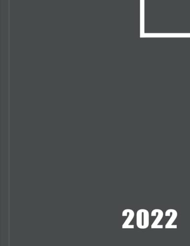 2022: Großer Kalender 2022 A4 1 Tag 1 Seite + Weitere Extras I 400 Seiten I Tagebuch I Terminplaner I Kalenderbuch I Farbe: Grau