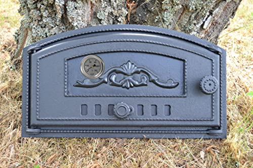 SEZAM, porte de four en fonte, porte de four massive épaisse, porte de four à pizza gaucher, portes pour fours à pizza, fours à pain, cuisines de jardin et fumoir 6.50x27.50x48.50CM
