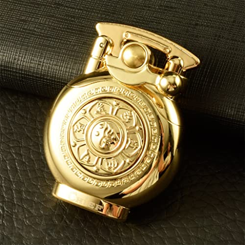 Kerosin Vintage Feuerzeug mit einzigartigem Design Rocker Arm Metall wiederverwendbare winddichte Feuerzeuge mit weicher Flamme, antikes Feuerzeug zum Sammeln, Geschenke für Mann, Ehemann, Freund