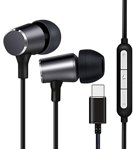 LINK Kopfhörer mit Mikrofon mit Lautstärkeregler USB-C-Stecker Farbe Schwarz