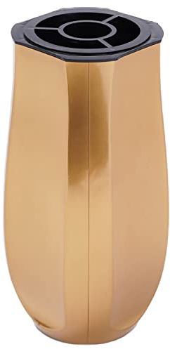 Grab-Vase Edelstahl Tulpe in Gold Grab-Schmuck Friedhof Blumen-Vase Dekoration