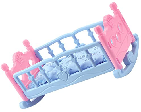 Toyvian Puppenmöbel Puppenbett Baby Bett Krippe Mini Bett Möbel Spielzeug Landschaft Stütze So Ob Spiel Spielzeug Zubehör Puppen Bett Puppenhausmöbel
