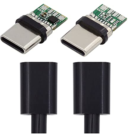 NFHK 2sets/lot DIY OEM 24pin Connector Plug USB Type C USB-C Male to USB-C Male 100W PD USB2.0 Data with Housing Cover