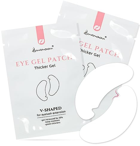 Lunamoon Augenpads für Wimpernverlängerung Wimpern Pads Wimpernverlängerung Pad Eyelash V-Pads V-Wimpern Augenpads Wimpernlifting Pad Eye Gel Patch for Eyelash Extension 50Paar(V-Pink)