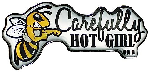 Tankpad Sprücheaufkleber Motorroller Vespa 3D Chrom-Look Wespe Carfully Hot Girl X910128VA