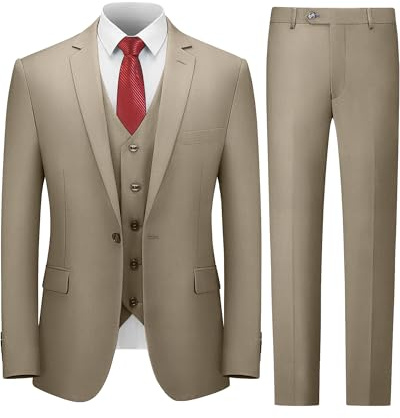 Cooper & Nelson Herren Cooper & Nelson 3-teilige Anzüge für Herren Tuxedo-Armlehne