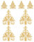 nbeads 8 Stück 2 Stile Goldener Blumenstickerei-Aufnäher, Aufbügeln Aufnäher Aufnäher Ethno-Stil Applikation zum Nähen Hochzeit Braut Kleid Schuhe Kleidung Dekoration Reparatur