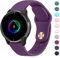 Mugust Armband für Garmin Venu/Venu 2 Plus/Venu Sq/Venu Sq 2 Music für Damen Herren, 20mm Silikon Armbänder Classic Sport Ersatz Uhrenarmband für Garmin Venu Sq 2 Armband, Dunkellila