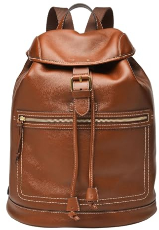Fossil Herrentasche Fletcher, LiteHide brauner Rucksack aus Leder, L: 33 cm, B: 17,8 cm, H: 41,9 cm, MBG9610210