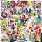 Dekewe Mari Aufkleber Kinder, 100 Stück Anime Sticker Gaming Sticker, Wasserfester Vinyl Aufkleber für Laptop Scrapbook Skateboard Motorrad