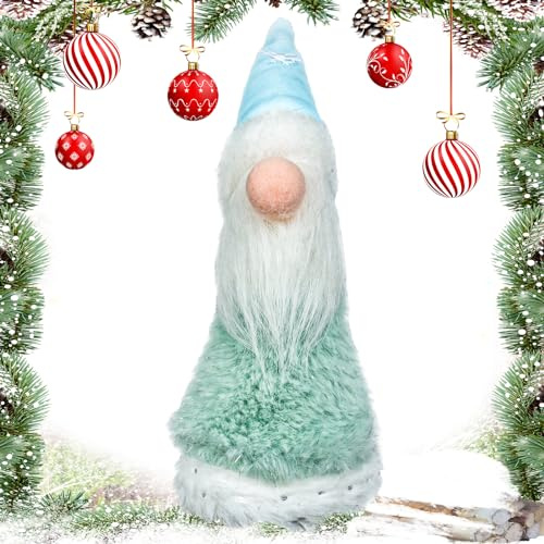 Christmas Santa Claus Tree Topper Green Christmas Fairy Tree Topper Gonk Xmas Trees Decorations for Home Decor Festival Party Xmas Accessories