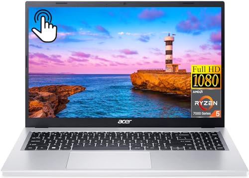 acer 2024 Aspire 3 Touchscreen Laptop for Business and Student, 15.6 FHD IPS Screen, AMD Ryzen 5 7520U (Beats i7-1165G7), 16GB DDR5 RAM, 1TB SSD, Wi-Fi 6, Windows 11 H, Laptop Stand