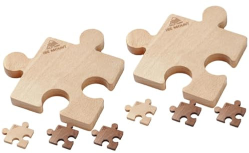 Alipis Tassenpolster 8 STK Puzzle- Becherbodenplatten Untersetzer für Tischplatten Holzpuzzle Rätsel Untersetzer Holz hitzebeständige Untersetzer draussen Dämmplatten Nussbaum