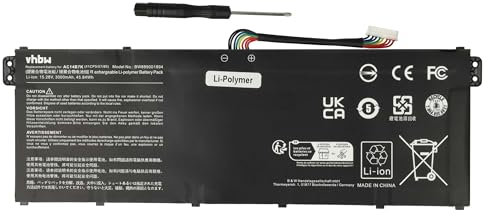 vhbw batteria compatibile con Acer Swift 3 SF314-56, SF314-55 notebook (3000mAh, 15,28V, Li-Poly)