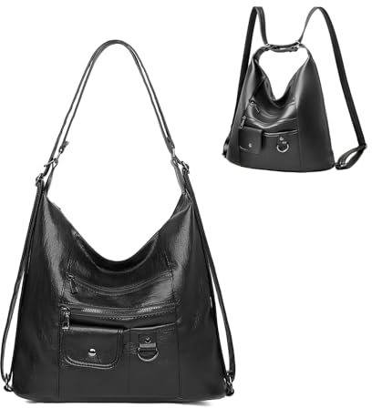 ModaZeal PU Leather Rucksack Bag for Women Ladies Backpacks Convertible Shoulder Bags Womens Backpack Medium Casual Daypack