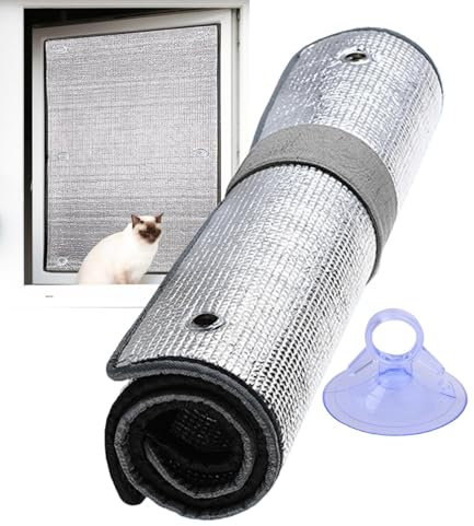Uozonit Isolamento riflettente, pellicola isolante per finestre | Pellicola di alluminio bifacciale – Scudo termico isolante, barriera radiante per coperture per lucernari