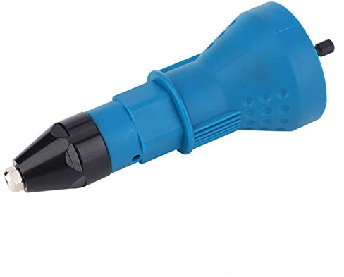 Tbest Nietmaschinen, Elektrischer Nietmutternpistolen-Adapter, Nietpistolen-Adapter, Nieteinsatzmutter, Bohrwerkzeug-Set, Blau (Blue)