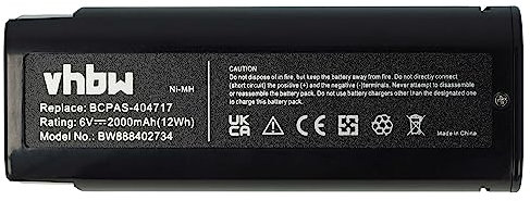 vhbw Batterie Compatible avec Paslode IM350 Li, IM350ALi, IM350CT Li, IM250ALi Outil électrique, cloueur pneumatique (2000 mAh, NiMH, 6 V)