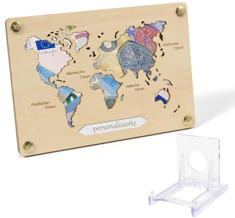 Geldgeschenk Reise, Weltkarte Geldgeschenk Geburtstag, Holz Geldgeschenke Geburtstag, Geldgeschenke Verpackung für Geldgeschenke, Personalisierte Geldgeschenk Verpacken Geburtstag