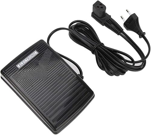 Outbit Fußpedal für Haushaltsnähmaschinen(220 V), Nähmaschinen Fußpedal,Mit Variabler Geschwindigkeit Und Netzkabel,Für Singer 974 Nähmaschinen (EU Stecker)