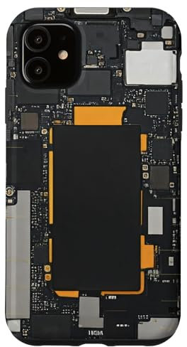 Diseño clásico de placa base con circuitos electrónicos Carcasa para iPhone 11