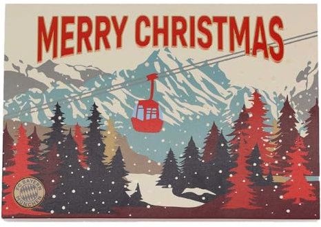 FC Bayern München Grußkarte Weihnachten | Weihnachtskarte | Klappkarte mit Umschlag FCB
