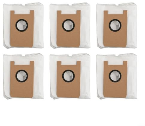 Lot de 6 sacs à poussière de rechange pour aspirateur robot Ultenic T10 Lite, grande capacité en tissus non tissés