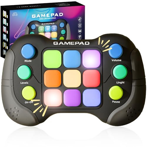 Chennyfun Quick Push Pop Game, Pop It Fidget Jeu Électronique, Jouet Anti-Stress Jouet Portable, Manette de Jeu Rapide, Console de Bubble Breakthrough Puzzle Pop Game, Cadeau pour Enfants Adolescents