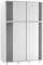 URBNLIVING 6-Door Sliding Wardrobe, Modern Freestanding Bedroom Storage with Smooth Sliding Doors, Adjustable Feet & Hanging Rail - Spacious & Stylish Closet for Organised Living