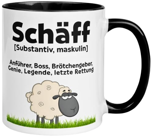 Tasse Chef Geschenk | Schäff - Brötchengeber und Legende | Bester Chef | Von Hand bedruckt im Familienbetrieb aus Deutschland