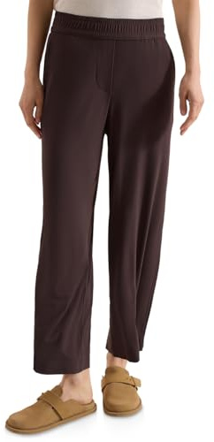 Cecil High Waist Wide Leg Hose im Loose Fit Brown Cacao 2X