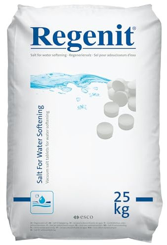 Water Softening Salt Tablets 25kg | EN973 Grade A Food Grade Salt | High Purity for Water Softeners | Reduces Limescale & Improves Appliance Efficiency | Suitable for Domestic & Commercial Use