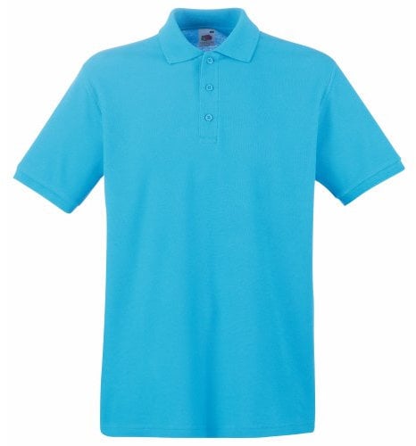 Fruit of the Loom 63-218-0, Polo Shirt for Men, Blue (Azure Blue), M