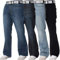 BRAND KRUZE Jean Coupe Jambe Semi-évasée Coupe Large Toutes Tailles pour Homme(Noir, 44W / 32L)
