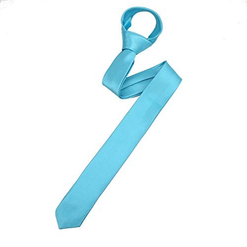The Tie Co™ Herren-Krawatte, schmal, 4,5 cm, einfarbig, türkis, Einheitsgröße