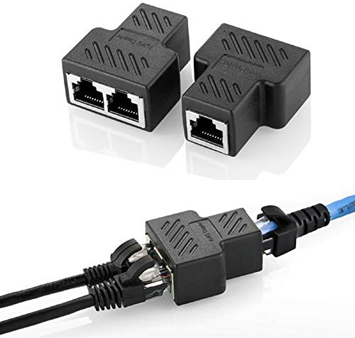 Aukson H07C RJ45 Adapter Splitter 8P8C Ethernet LAN Netzwerkkabel CAT5/6 – Hochwertiger LAN-Verteiler für schnelle und stabile Internetverbindung