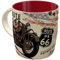 Nostalgic-Art Tazza da caffè retrò US Highways – Route 66 Bike Map – Idea Regalo per Amanti di Moto ed USA, 330 milliliters, in Ceramica, Design Vintage