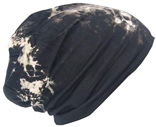 Cool4 Batik Beanie Schwarz Beige Slouch Retro Beanies Chemo Mütze Cap VSB47