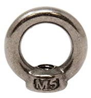 Edelstahl - M5 - Augenmutter Bietet Einen Sicheren Befestigungspunkt Für Seil Oder Kabel - Weiblich - Packung von 10